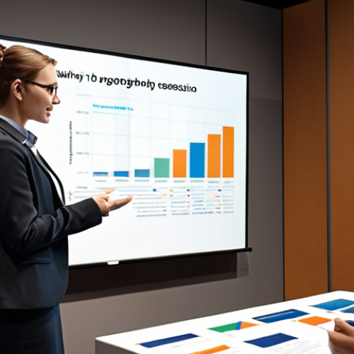 Home 4 **
A geologist participating in a conference, presenting research findings with a dynamic graph in the background. Networking session with diverse attendees exchanging business cards. Emphasize active engagement and professional attire.
**